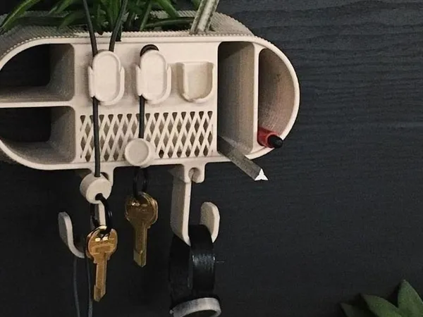 Organizer ścienny z PETG — modułowy wydruk 3D do domu