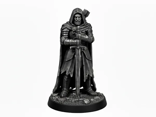 Figurka rycerza DnD do gier tabletop — wydruk 3D FDM z PLA